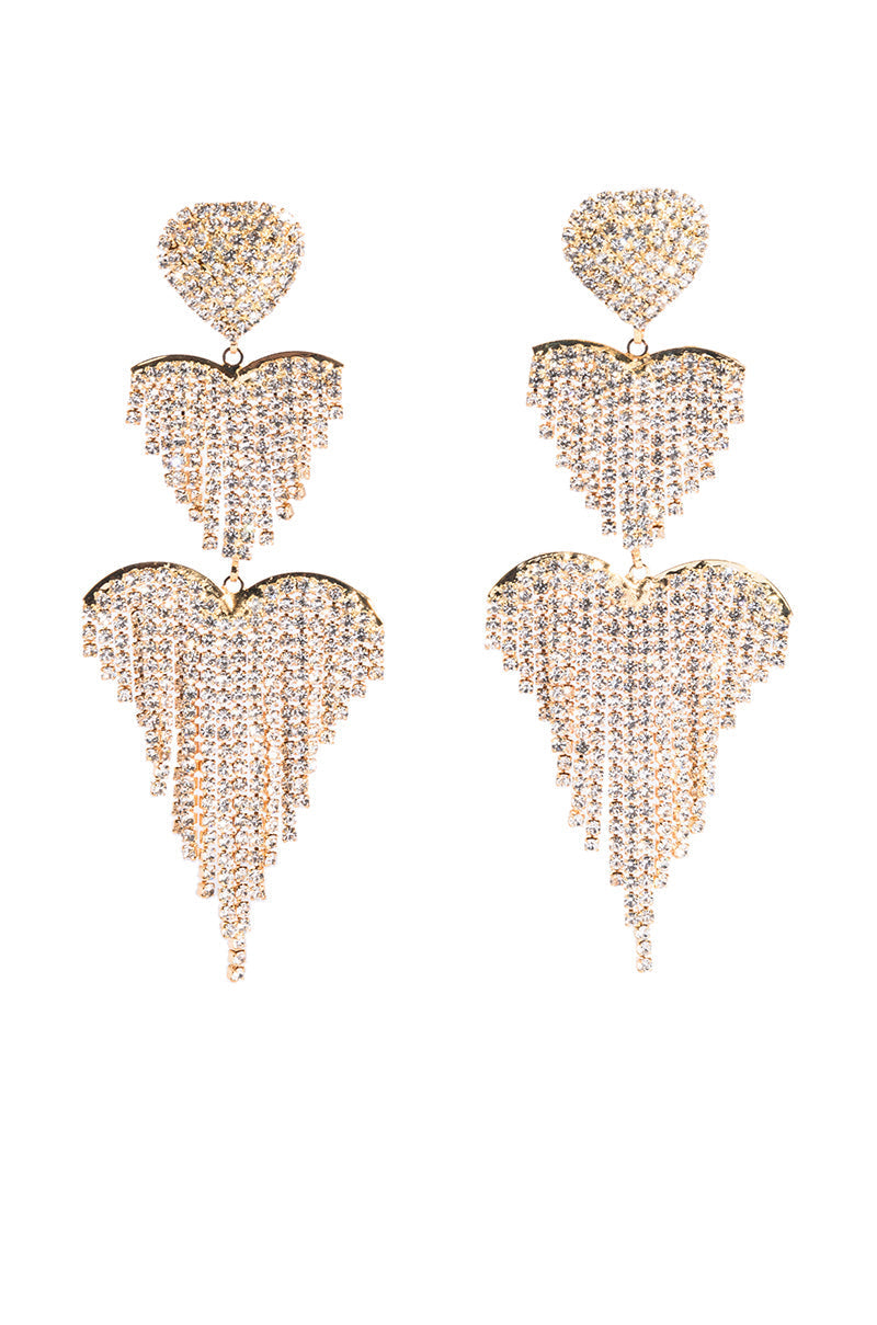 DANGLE HEART EARRING