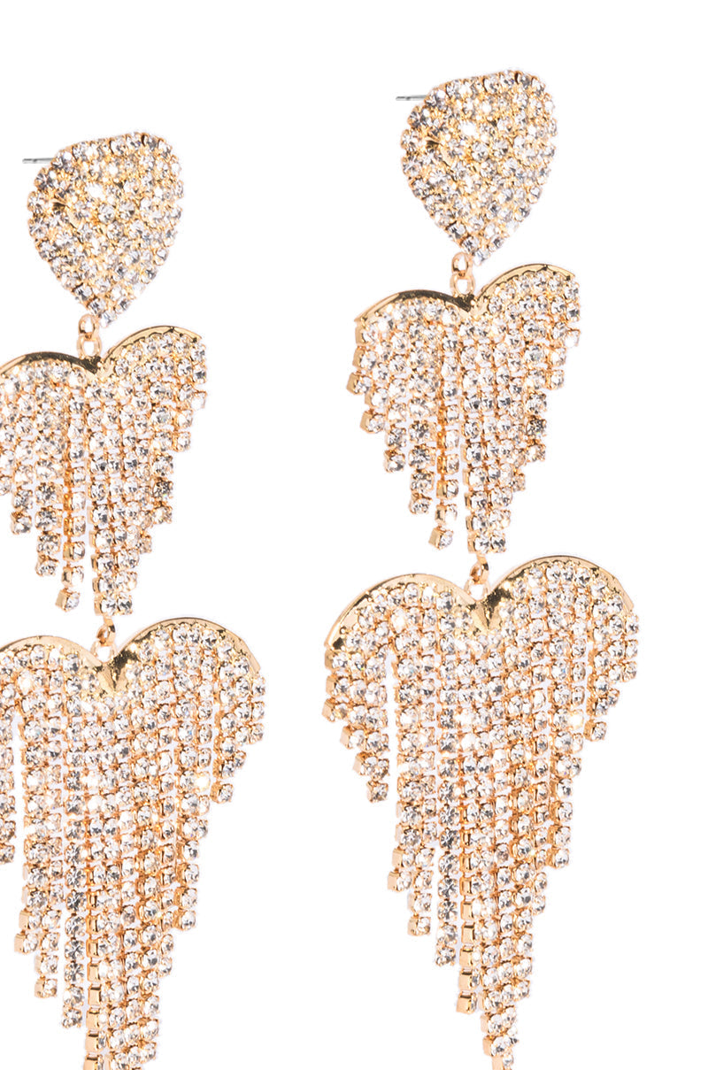 DANGLE HEART EARRING